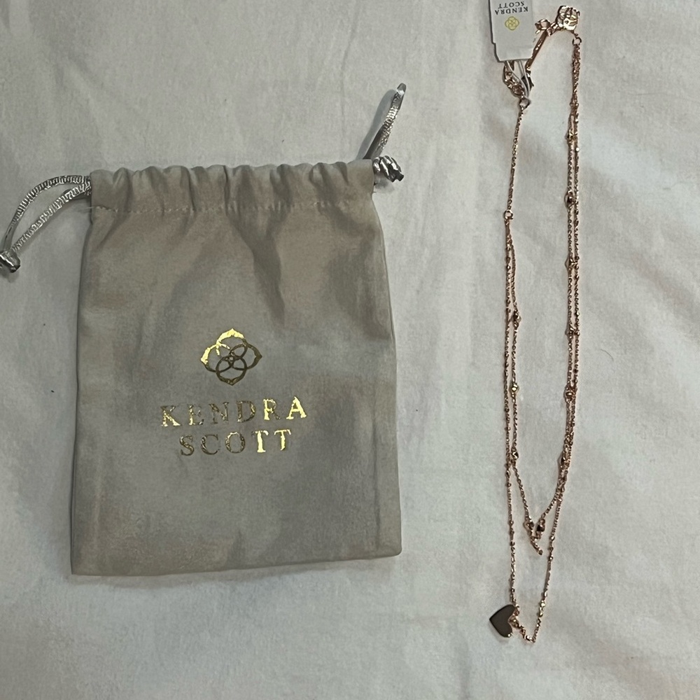 Kendra Scott Rose Gold Heart Necklace